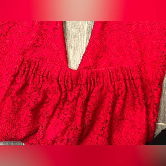 JCrew Red Lace Pants--Size 8P - Picture 5 of 6